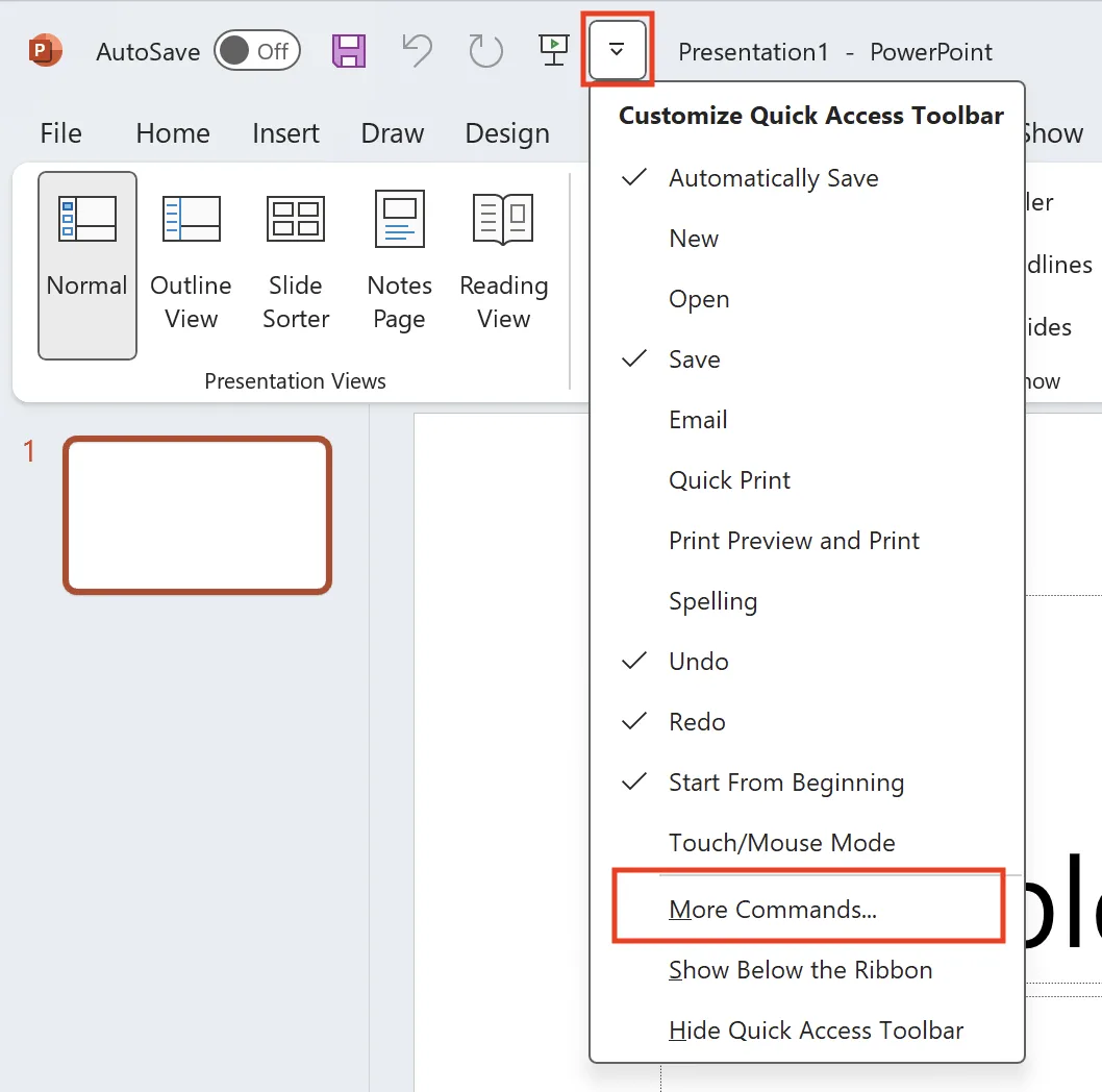 Quick Access Toolbar